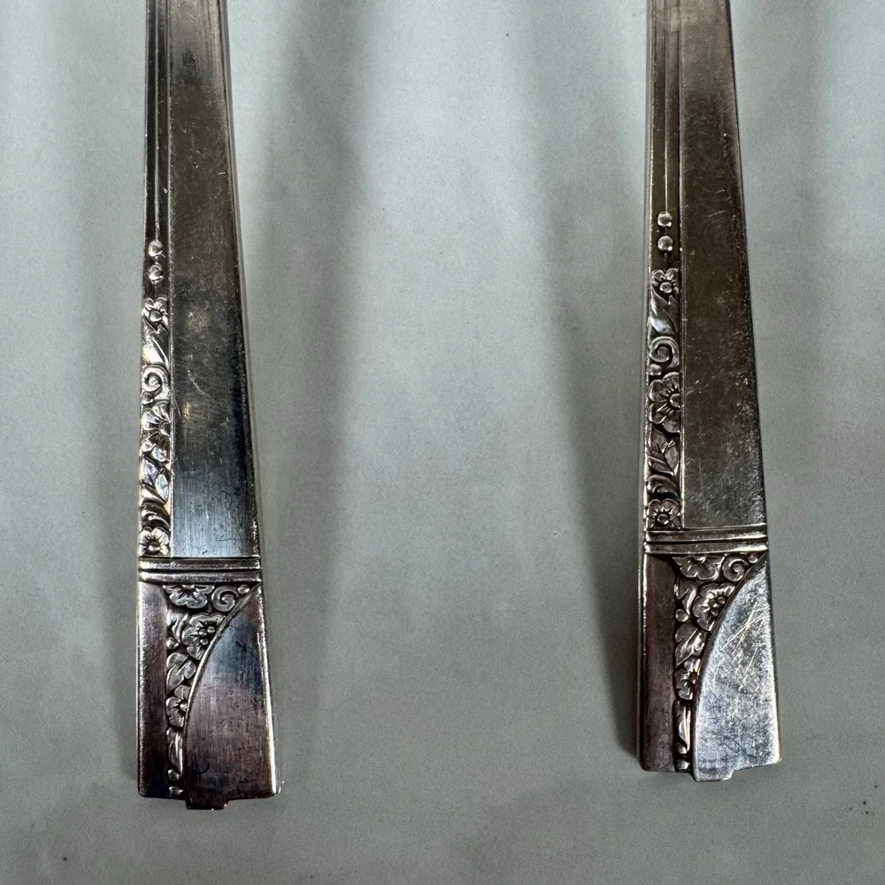 Set of 3 Oneida‎ Nobility Plate Silver Plated Tablespoons Caprice Floral